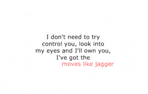 lyrics, maroon 5, moves like jagger, music, text