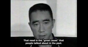 Yukio Mishima, shortly before committing seppuku