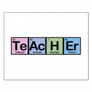 Teacher made of Elements Small Poster
