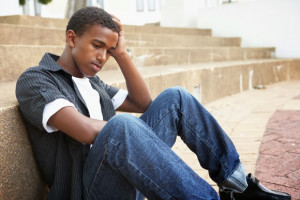 African American Depressed Teenager