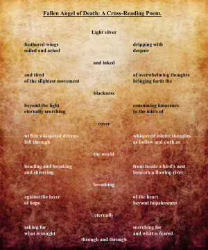 Fallen Angel of Death: A Cross-Reading Poem by Katy133