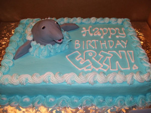 Dolphin Cake Made From Fondant