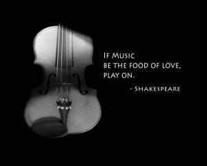 Music Quote Wall Art #Violin Print Shakespeare 