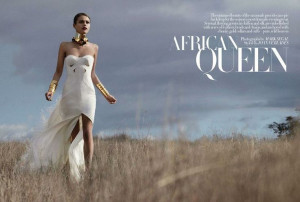love that dress. African Queen (Harper's Bazaar UK)