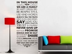 removal up house house rules vinyls wall decals wall stickers quotes ...