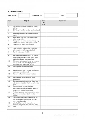 Self Inspection Checklist For La picture