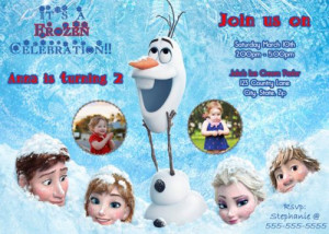Disney's Frozen Birthday Party Invitation Printable Digital with photo ...
