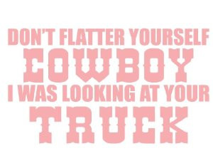 Related Pictures don t flatter yourself cowboy looking at truck ladies ...