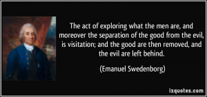 The act of exploring what the men are, and moreover the separation of ...