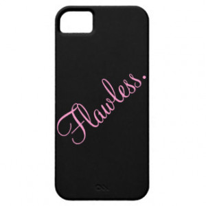 Flawless Text Black and Pink iPhone 5 Covers