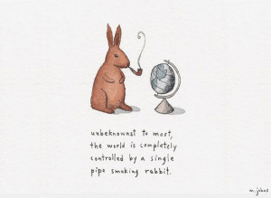 SMOKING RABBIT wallpaper