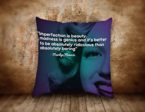 Marilyn Monroe Quotes Color Full Pillow Case Throw Home Decor Cotton ...
