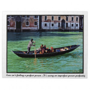 Venice Gandola & Canal with Love Quote Jigsaw Puzzles