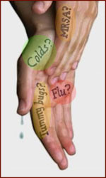 Hand hygiene is important to stop influenza A & the swine flu bacteria ...