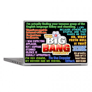 Sheldon Cooper Quotes Laptop Skins