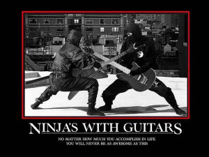 Breakdancing Fun Size Ninja Dorks ninja guitar awesomeness!!!! XD