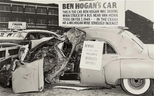 The car Hogan and his wife were travelling in was used as a warning to ...