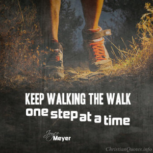 Joyce Meyer Quote – One Step at a Time