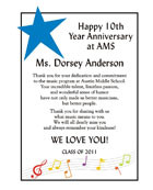 music teacher thank you gift wording thank you for your dedication and ...
