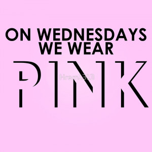 ... Portfolio › On Wednesdays We Wear Pink - Mean Girls Quote T-shirt