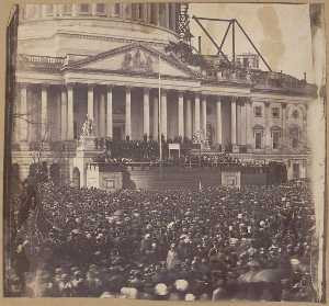 Photograph of the Inaugural Crowd at the East Front of the U.S ...