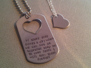 Hand Stamped Winnie the Pooh Quote His and Her Dog Tag Set-Military ...
