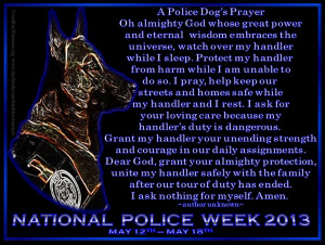 Police Dog's Prayer Things Dogs, Dogs Heroes, Police Dogs, Dogs ...