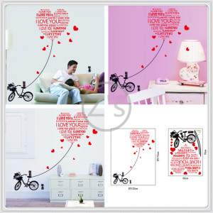 love you quotes wedding decoration wedding stickers wall sticker ...