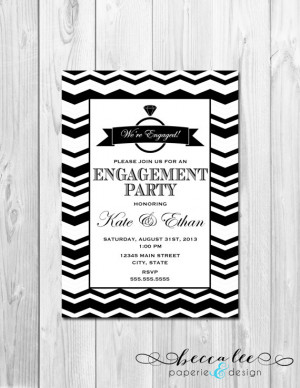 Black And White Party Invitations Printable