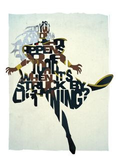 Storm typography print based on a quote from the movie X-Men