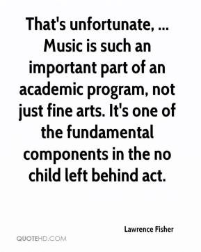 is such an important part of an academic program, not just fine arts ...