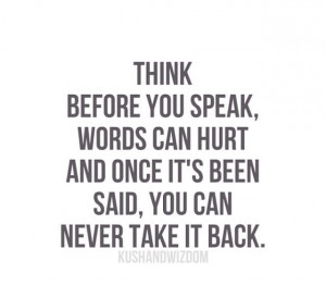 Choose your words wisely...
