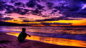 ... Dreams Come True, beach, boy, ocean, reflection, sky, wave wallpapers