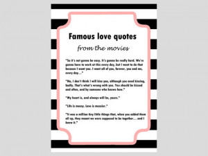 Famous Love Quotes, Movies, Black & White Stripes Bridal, Modern ...