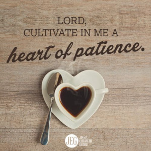 Lord, cultivate in me a heart of patience.