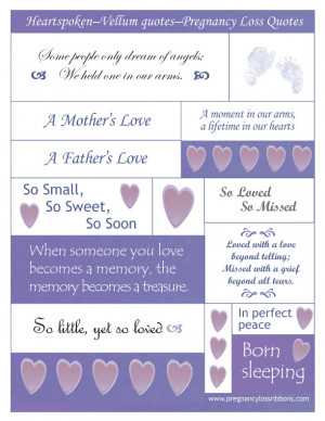 Scrapbook your baby - Pregnancy Loss Ribbons