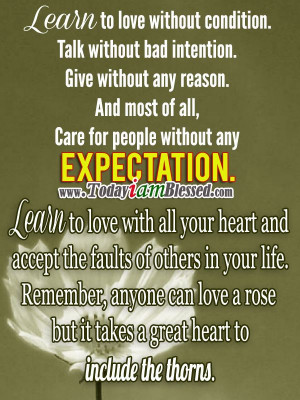Inspirational Quotes ♥ Learn to love with all your heart and accept ...