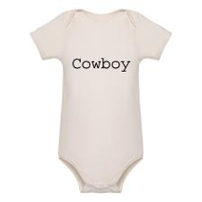 Cowboy Position Organic Baby Bodysuit for