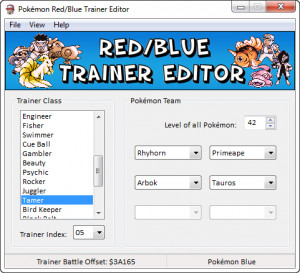 Pokémon Red/Blue Trainer Editor