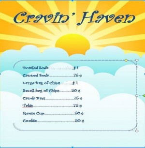 concession stand flyer