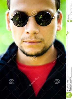 Cool Guy Wearing Sunglasses Stock Photo Image