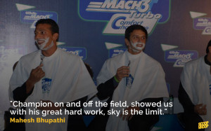 19. The tennis legend knows Dravid's limitations, which are none
