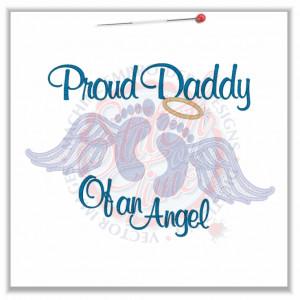 4817 Sayings : Proud Daddy Of An Angel 6x10