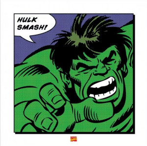 marvel comic book art print incredible hulk smash poster