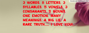 words. 8 letters. 3 syllables. 5 vowels. 3 consanants. 2 nouns. One ...