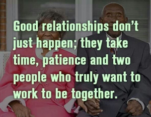 Relationships take Work in order to manifest Staying Power.