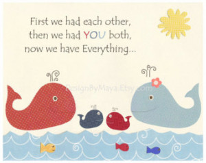 - Baby Twins Print For The Bathroom, Kids Whale Bathroom Wall Quotes ...