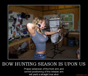 BOW HUNTING SEASON IS UPON US - Proper extension of the front arm and ...