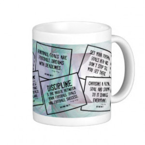 Football Coffee Mug with Quotes in Purple Green