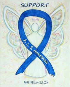 ... Awareness Ribbon Angel ~ ALS is also known as Lou Gehrig's Disease #